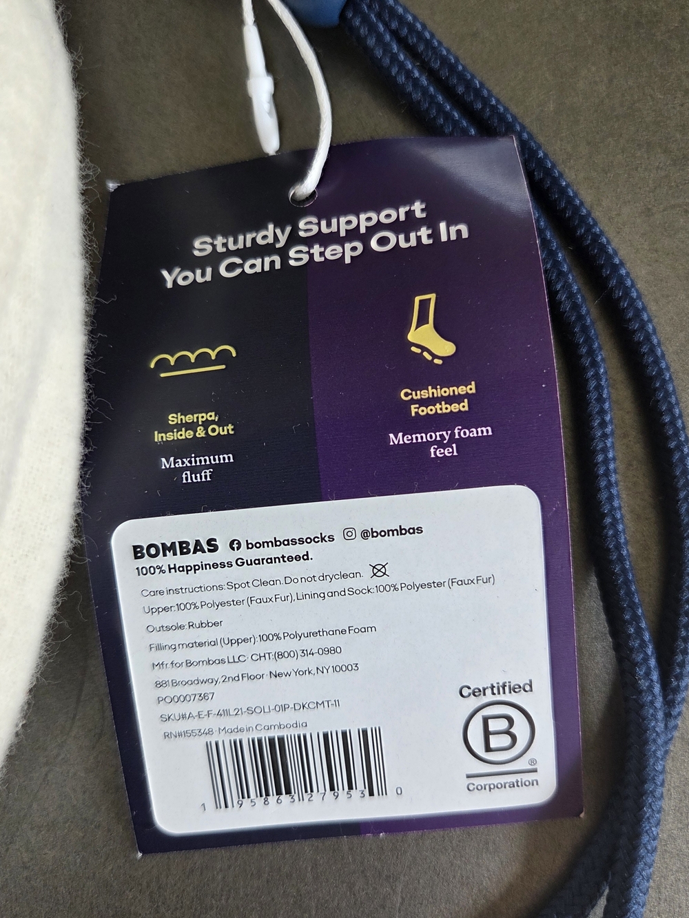 Bombas Women's Sunday Slipper Size 11 NWT With Dusy Bag Dark Camel - Picture 6 of 7